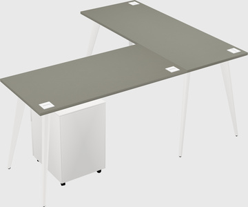 Modern l-shaped office desk