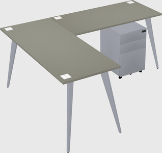 Modern l-shaped office desk