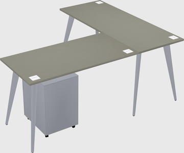 Modern l-shaped office desk
