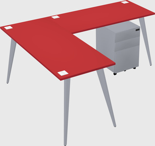 Modern l-shaped office desk