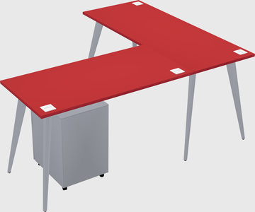 Modern l-shaped office desk