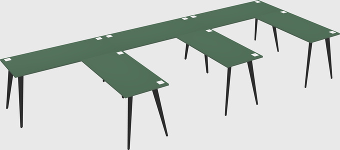 Modern l-shaped office desk