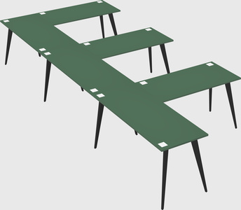 Modern l-shaped office desk