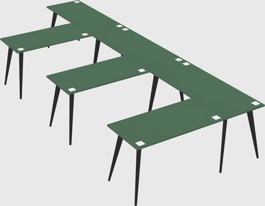 Modern l-shaped office desk