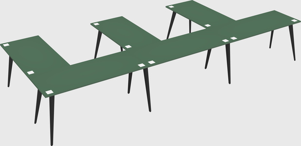 Modern l-shaped office desk