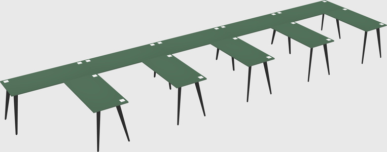 Modern l-shaped office desk