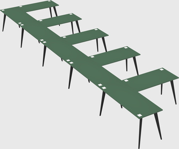 Modern l-shaped office desk