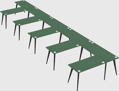 Modern l-shaped office desk