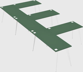 Modern l-shaped office desk