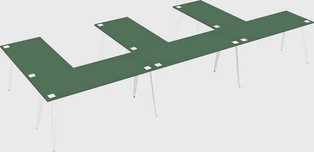 Modern l-shaped office desk