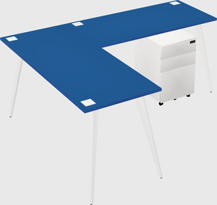 Modern l-shaped office desk