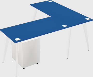 Modern l-shaped office desk