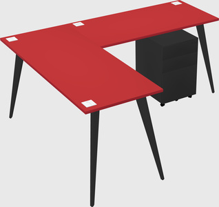 Modern l-shaped office desk