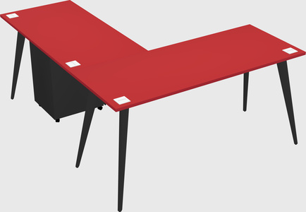 Modern l-shaped office desk