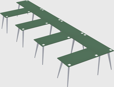 Modern l-shaped office desk