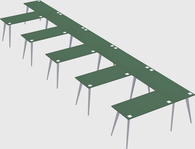 Modern l-shaped office desk