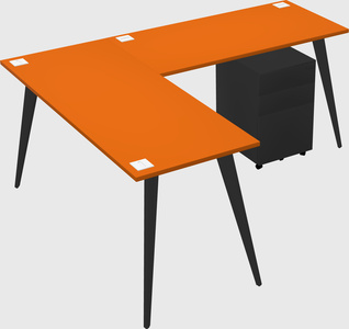 Modern l-shaped office desk