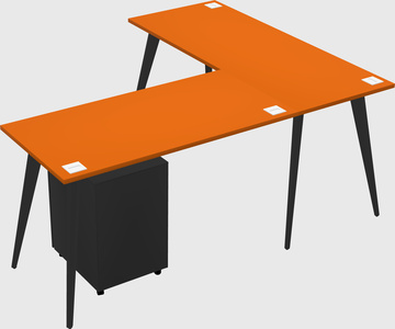 Modern l-shaped office desk