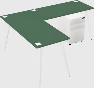 Modern l-shaped office desk