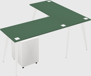 Modern l-shaped office desk