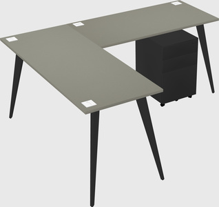 Modern l-shaped office desk