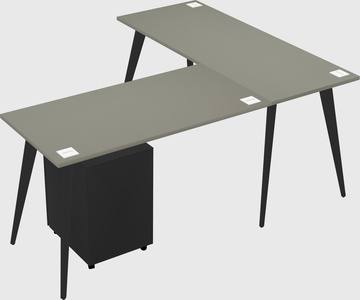 Modern l-shaped office desk