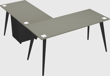 Modern l-shaped office desk
