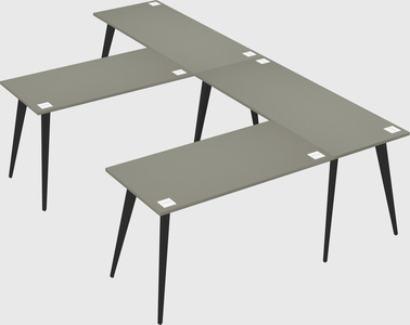 Modern l-shaped office desk