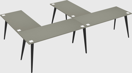 Modern l-shaped office desk