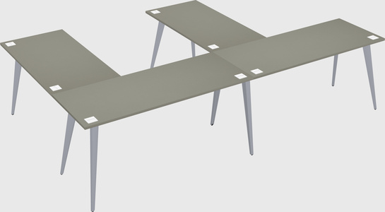 Modern l-shaped office desk
