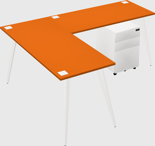 Modern l-shaped office desk