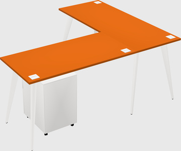 Modern l-shaped office desk