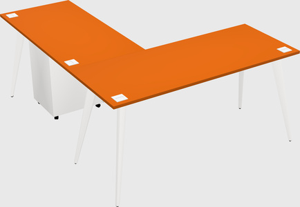 Modern l-shaped office desk