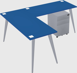 Modern l-shaped office desk