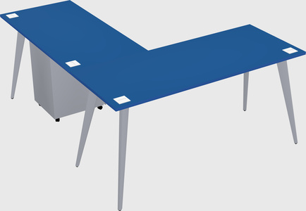 Modern l-shaped office desk