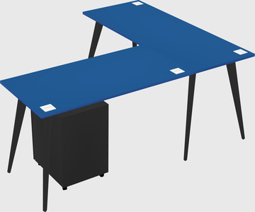 Modern l-shaped office desk