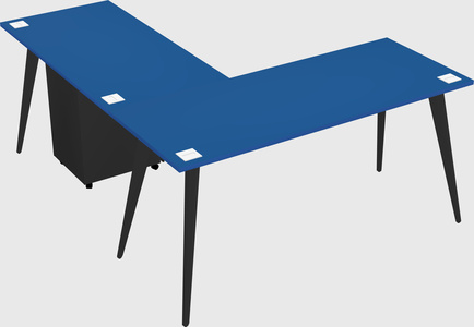 Modern l-shaped office desk