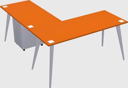 Modern l-shaped office desk