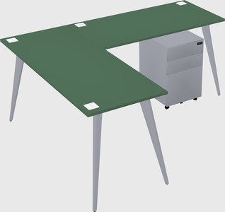 Modern l-shaped office desk