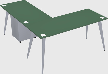 Modern l-shaped office desk