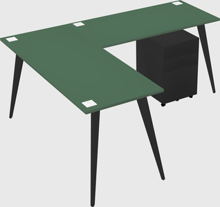 Modern l-shaped office desk