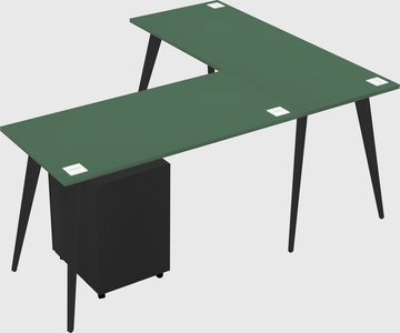 Modern l-shaped office desk