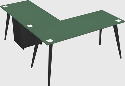 Modern l-shaped office desk