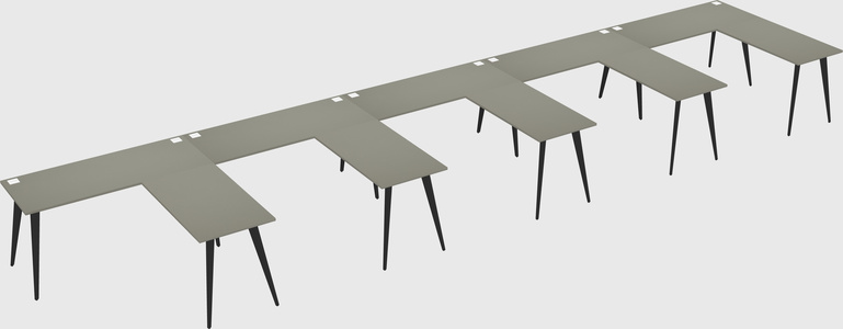 Modern l-shaped office desk