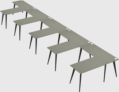 Modern l-shaped office desk