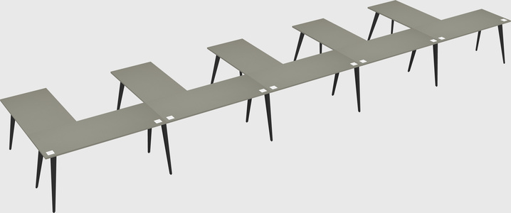 Modern l-shaped office desk