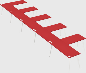 Modern l-shaped office desk