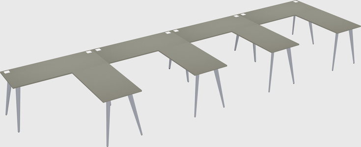 Modern l-shaped office desk