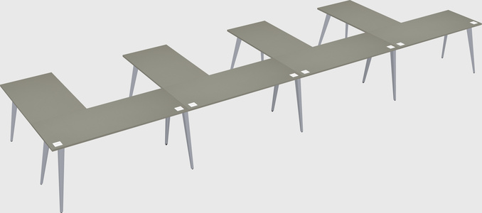 Modern l-shaped office desk