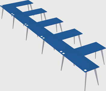 Modern l-shaped office desk